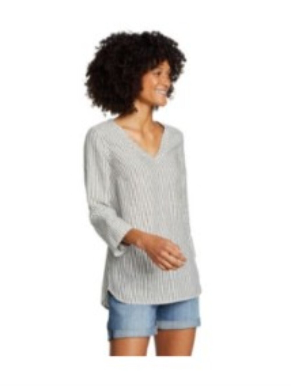Eddie Bauer | Women's Beach Light Linen 3/4-Sleeve Tunic | Off White | S